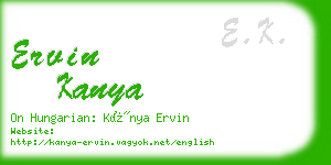 ervin kanya business card